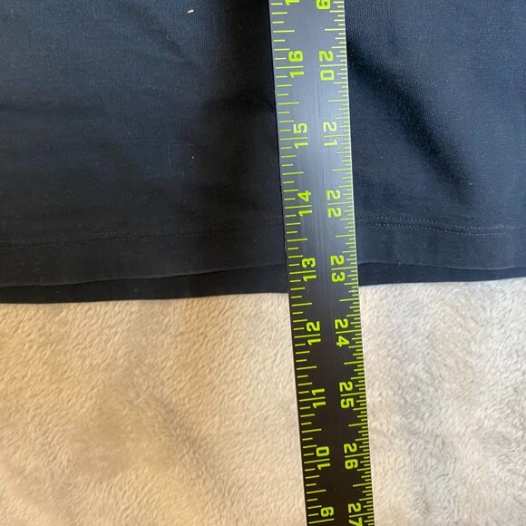 Lands End Women's Shirt XL 18-20 Black Long Sleeve Cotton Regular - Picture 3 of 8